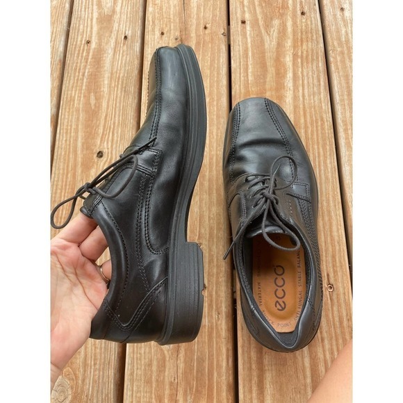 ECCO Men\'s Helsinki Black Lace Up Shoes Dress Shoes Size 45 main image 4